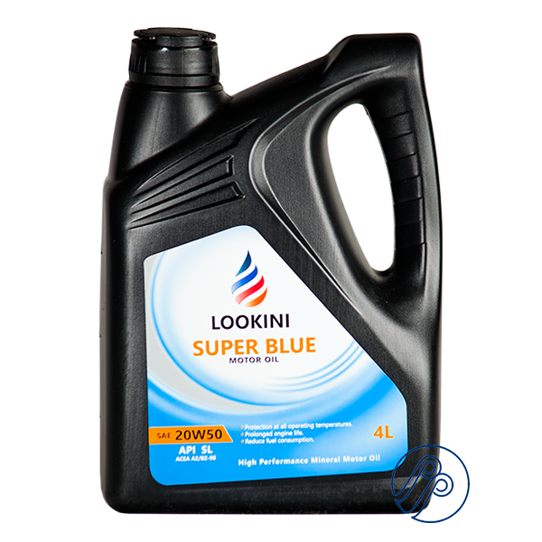 روغن موتور سوپر بلو LOOKINI API SL/CF SAE 20W50 حجم 4 لیتر