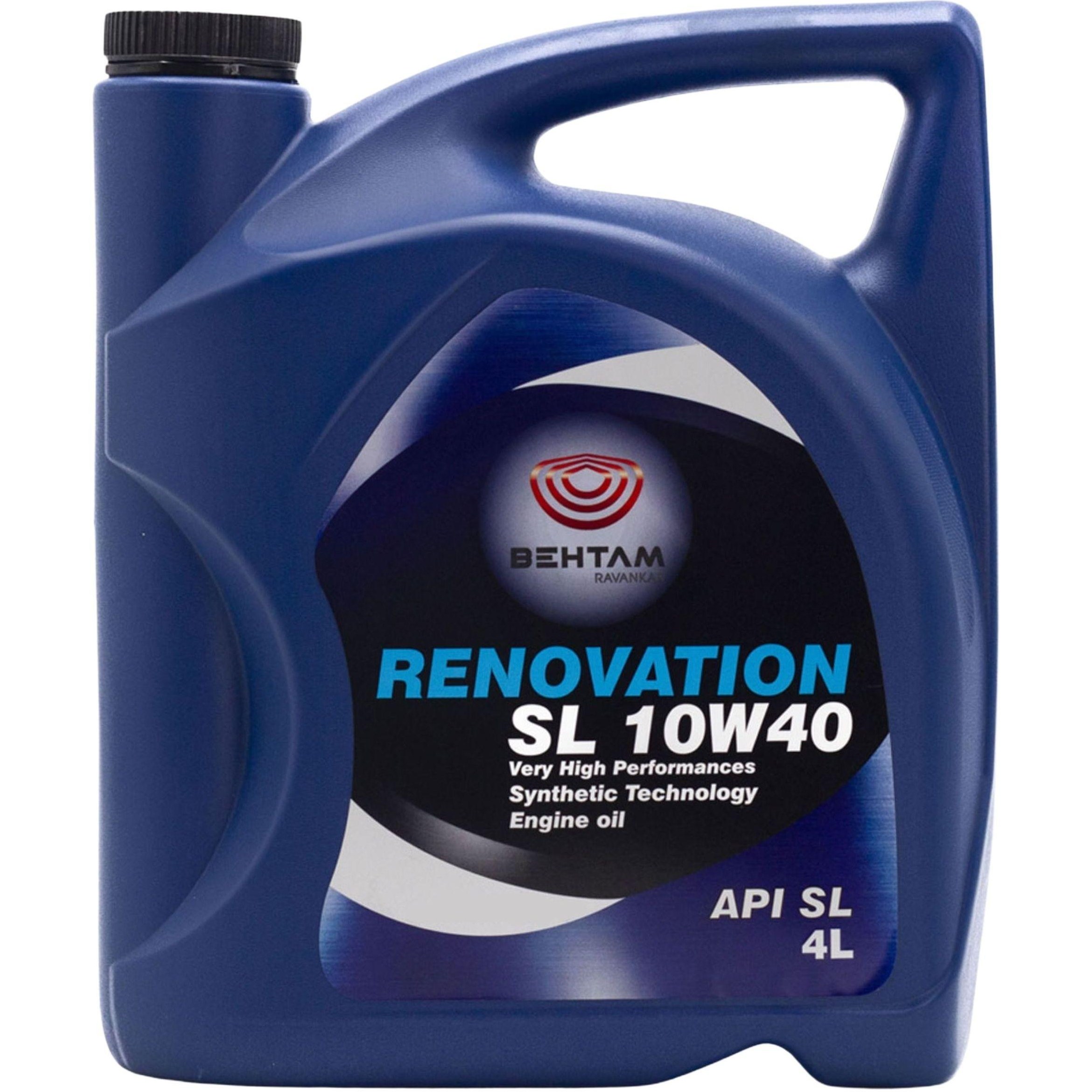 قیمت و خرید روغن موتور خودرو بنزینی بهتام روانکار مدل روغن SL 10W-40 حجم 4 لیتر